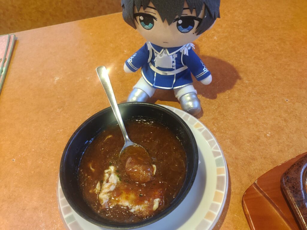 恭二ぬいサイゼ たまねぎのズッパ その1