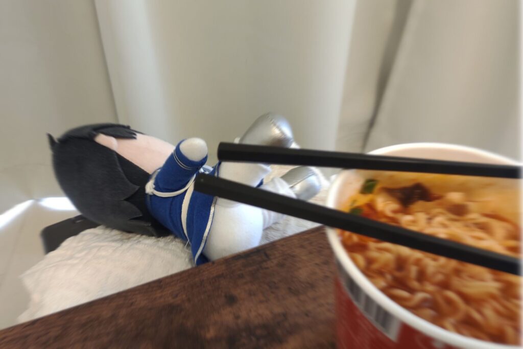辛ラーメンが辛くてビックリ